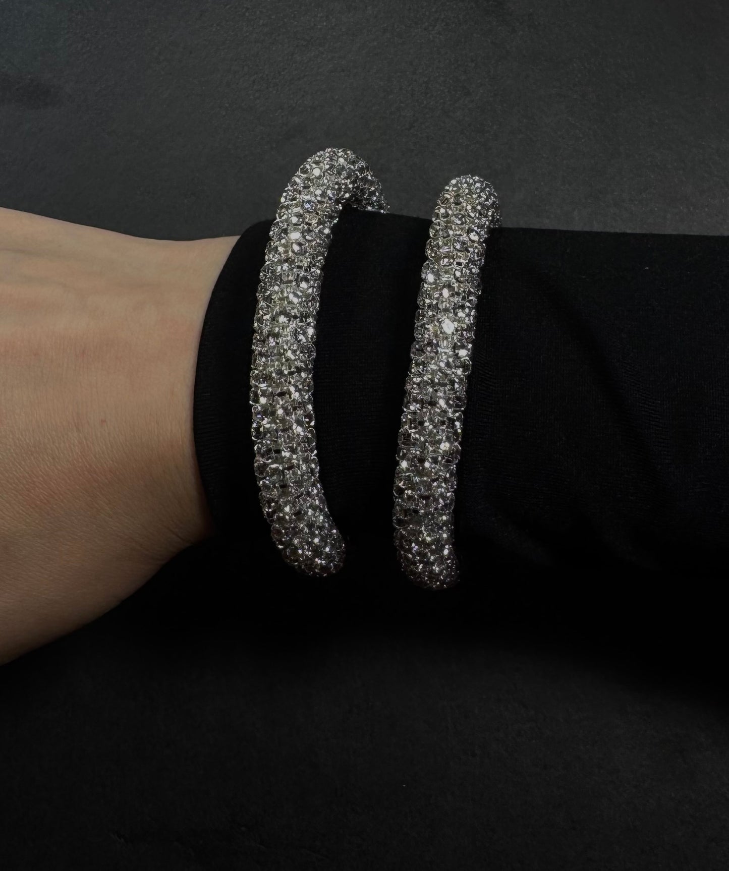 RHINESTONE SILVER BRACELET